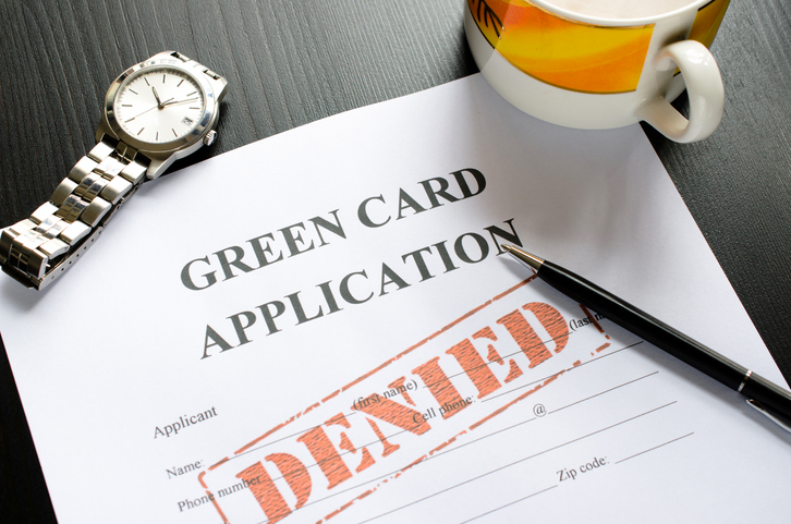 Green card application denied